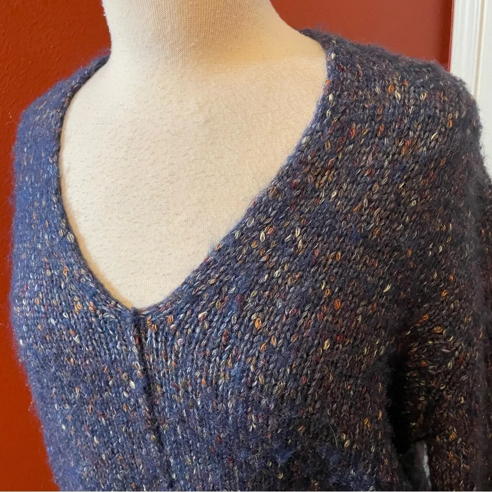 Heartloom Women’s Scoop‎ Neck Celestial Marbled Confetti Wool Blend Sweater Top